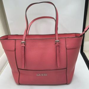 Guess handbag pink shoulder bag used look at the photo